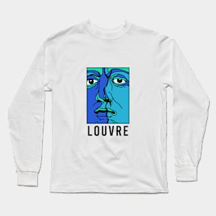 Abstract face Louvre Long Sleeve T-Shirt